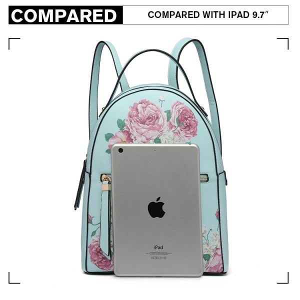 LG1866F-MISS LULU STYLISH LADIES RUCKSACK LEATHER PRINTED BACKPACK BLUE LG1866F-MISS LULU STYLISH LADIES RUCKSACK LEATHER PRINTED BACKPACK BLUE
